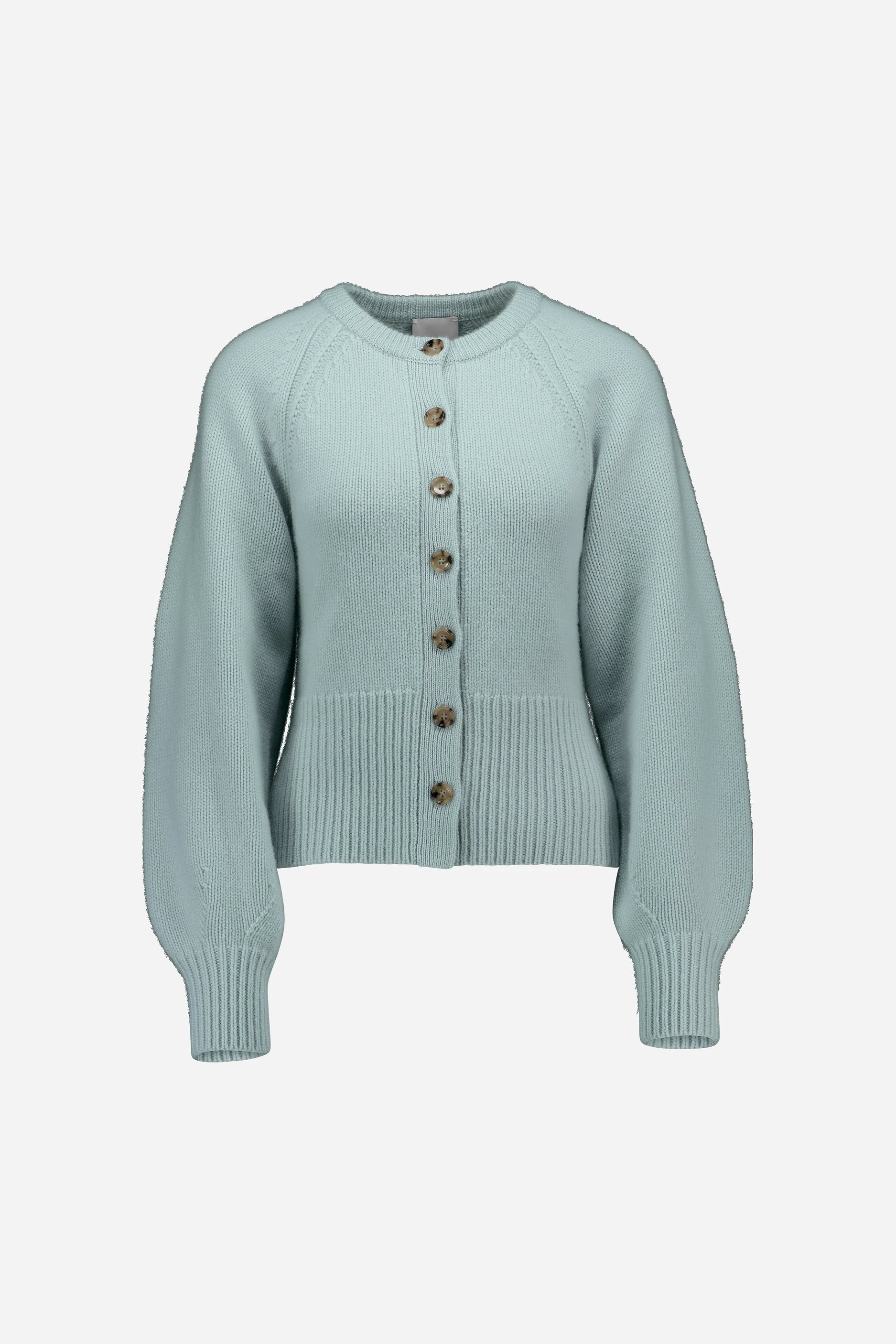 265-11186-10-S_1 - Allude - 100% Cashmere Active Blau Cashmere Damen Fall/Winter 2026/2027 Halbarm NEW Rundhals SAPG::265-11186 Strickjacke