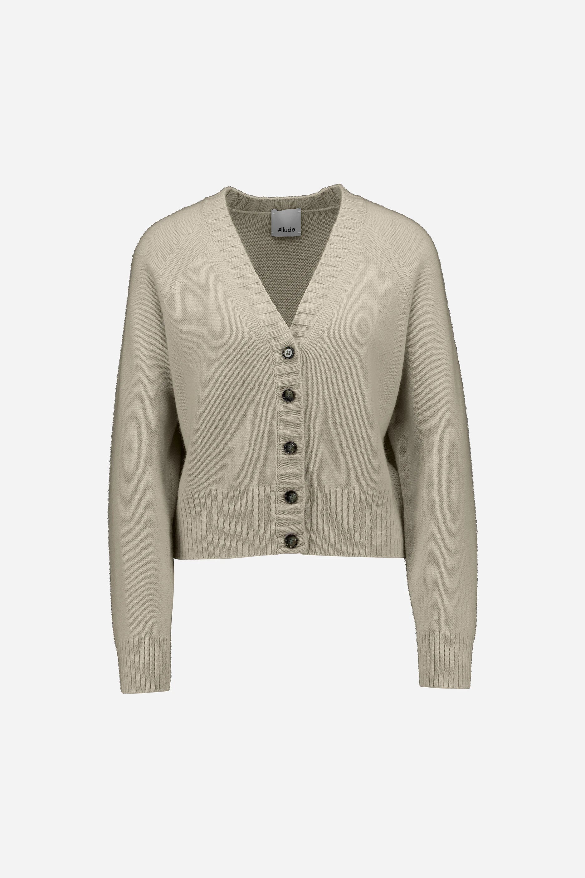 265-11200-43-S_1 - Allude - 100% Cashmere Active Beige Cashmere Damen Fall/Winter 2026/2027 Langarm NEW SAPG::265-11200 Strickjacke V-Ausschnitt