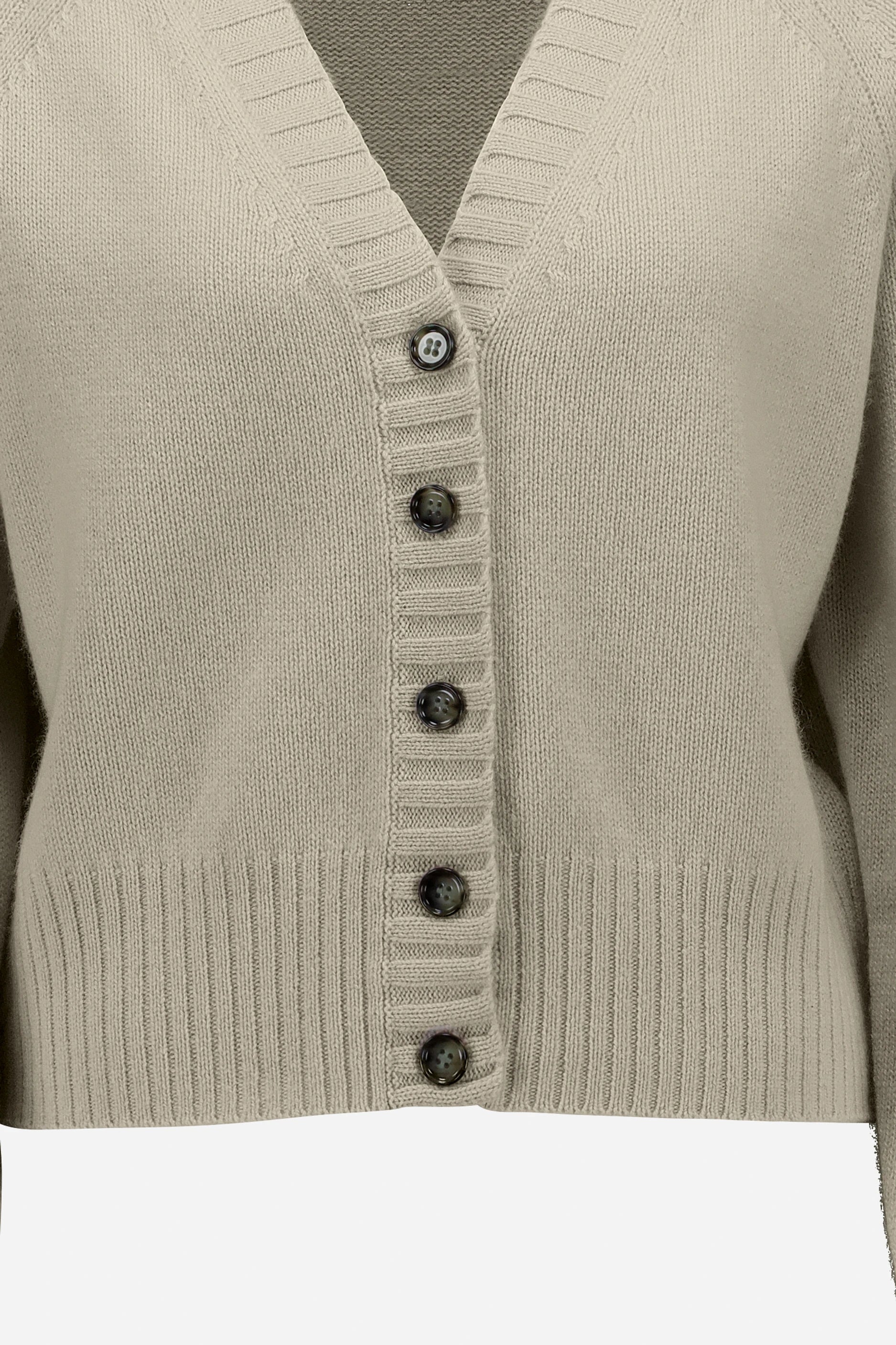 265-11200-43-S_4 - Allude - 100% Cashmere Active Beige Cashmere Damen Fall/Winter 2026/2027 Langarm NEW SAPG::265-11200 Strickjacke V-Ausschnitt