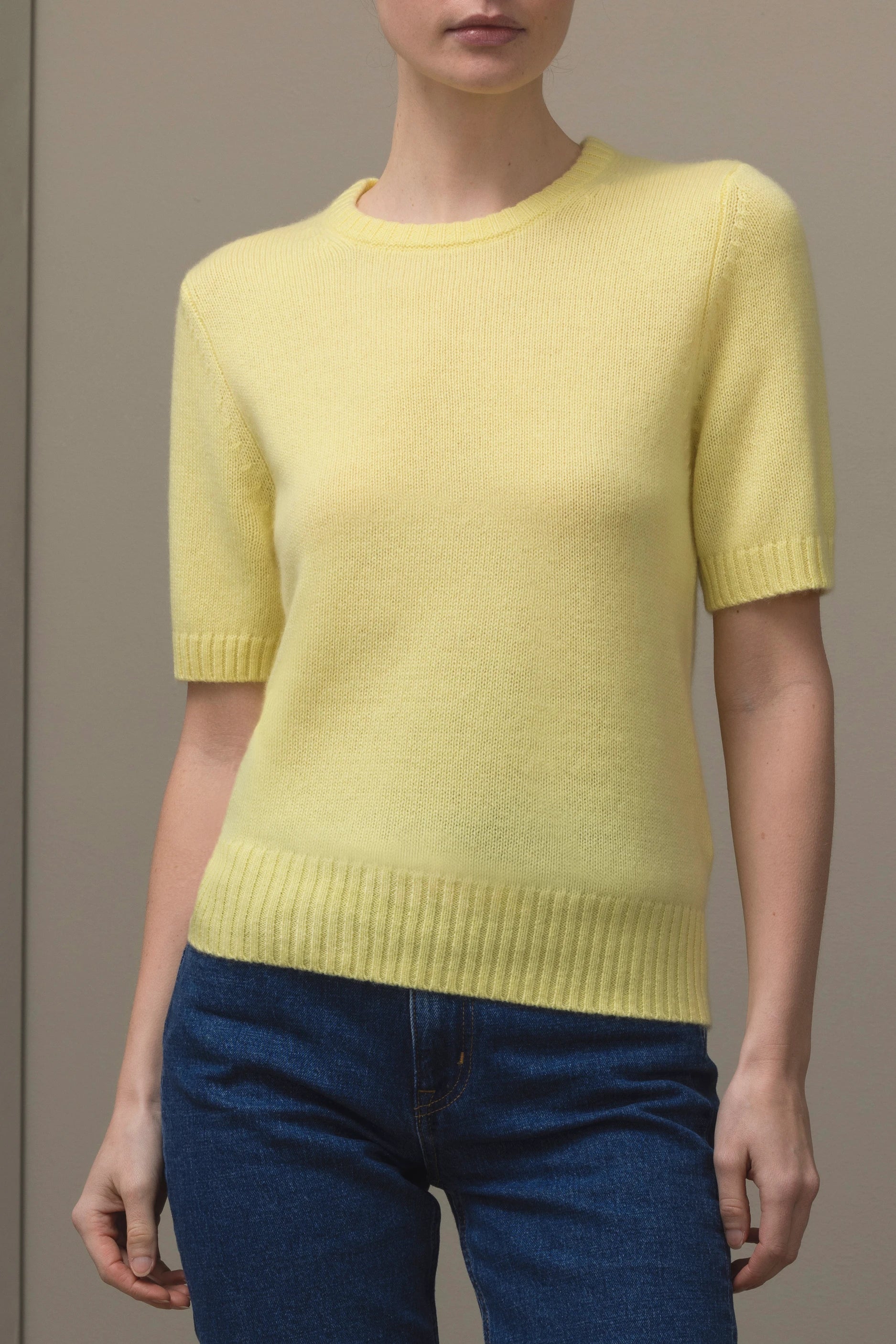 265-11235-20-S_2 - Allude - 1/4 Arm 100% Cashmere Active Cashmere Damen Fall/Winter 2026/2027 Gelb NEW Pullover Rundhals SAPG::265-11235