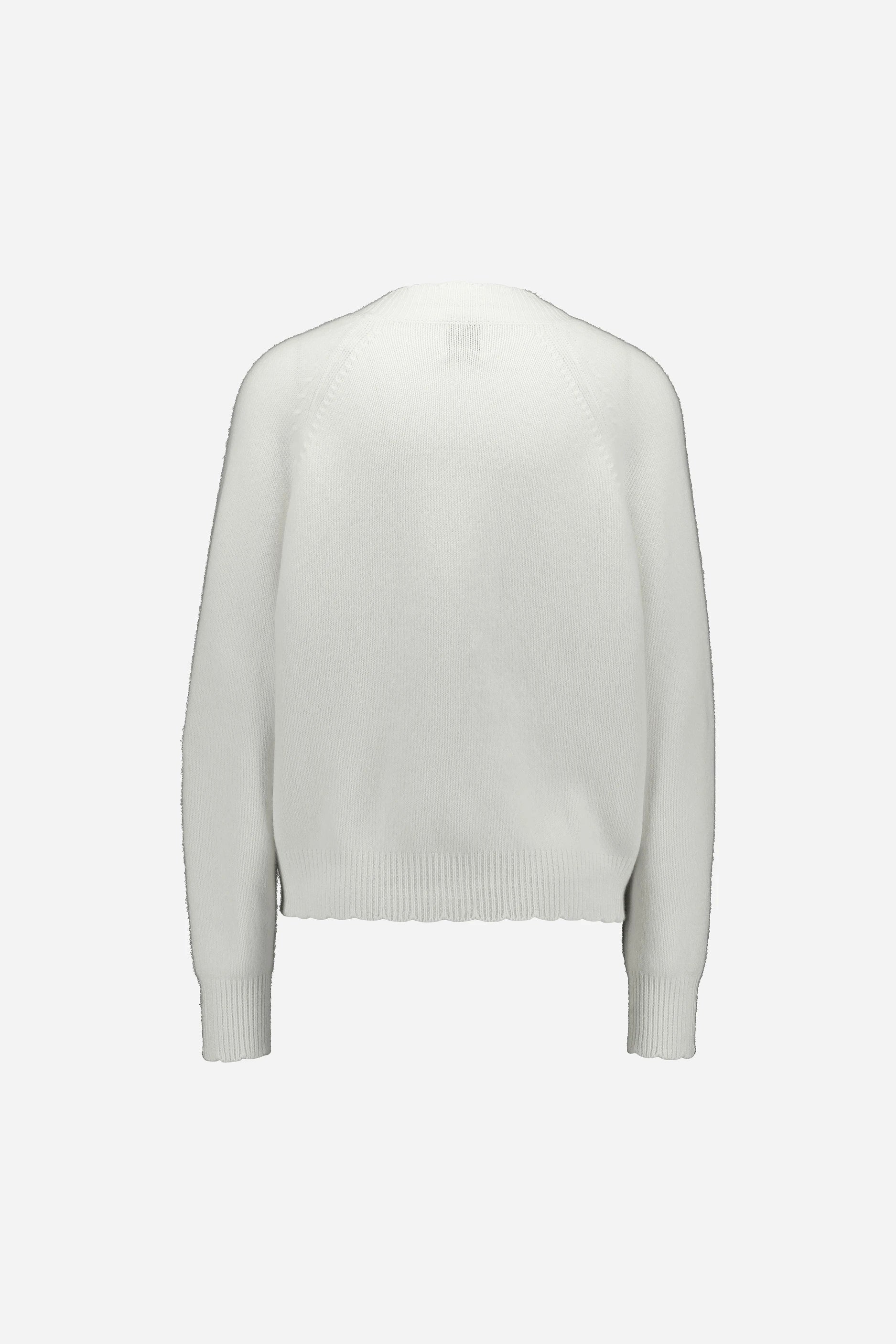 265-11250-40-S_2 - Allude - 5% Elastane 95% Cashmere Active Cashmere Damen Fall/Winter 2026/2027 Langarm NEW SAPG::265-11250 Strickjacke V-Ausschnitt Weiß