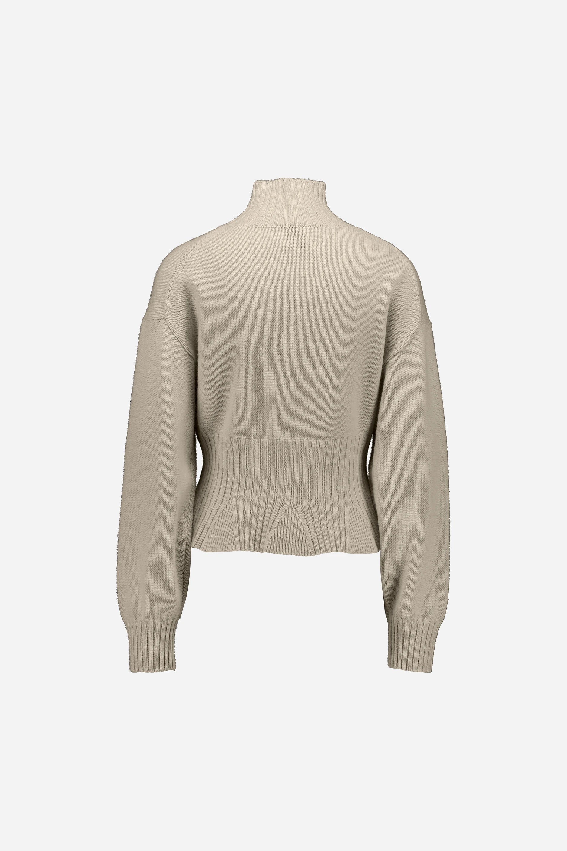 265-17003-43-S_2 - Allude - 30% Cashmere 70% Wolle Active Beige Damen Fall/Winter 2026/2027 Langarm NEW Pullover SAPG::265-17003 Stehkragen Wolle