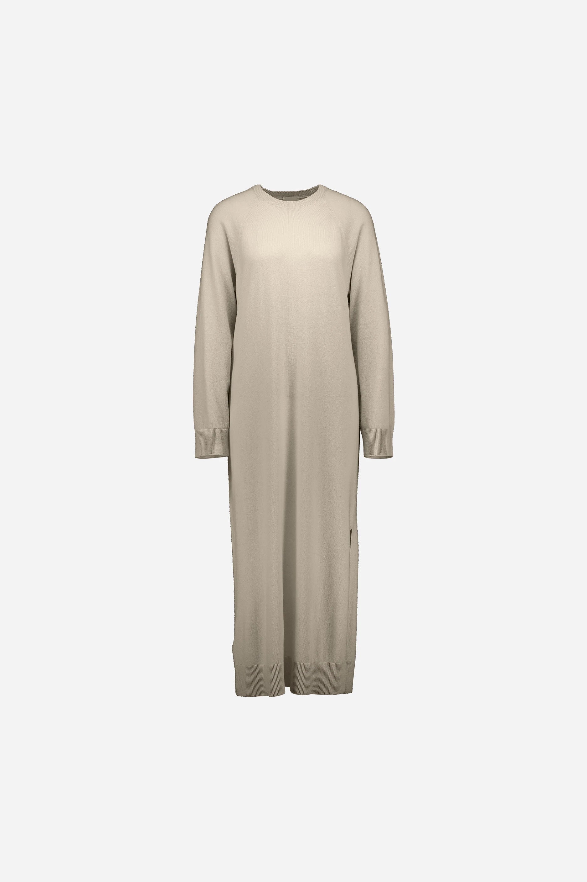 265-17014-43-S_1 - Allude - 30% Cashmere 70% Wolle Active Beige Damen Fall/Winter 2026/2027 Halbarm Kleid NEW Rundhals SAPG::265-17014 Wolle
