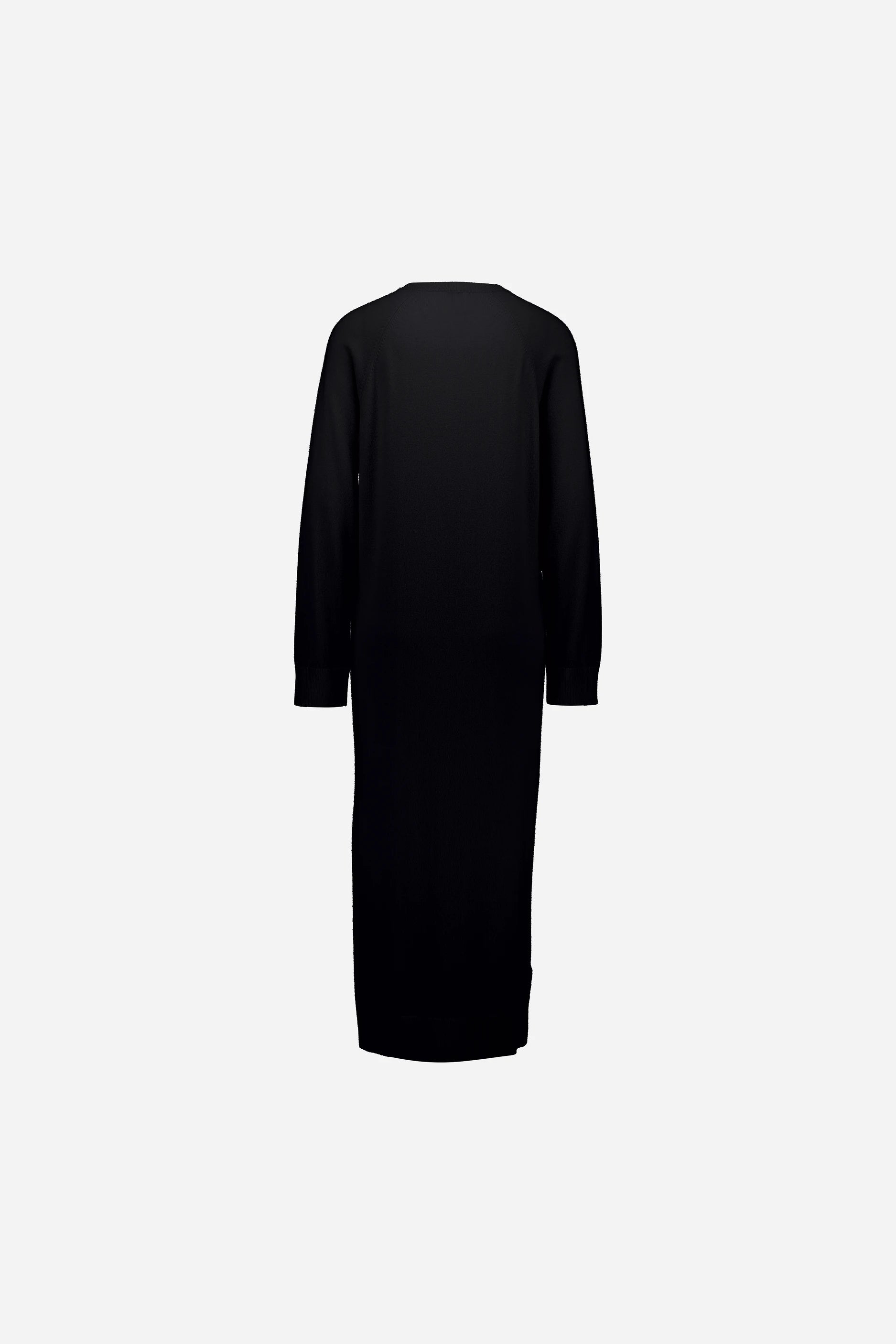 265-17014-90-S_2 - Allude - 30% Cashmere 70% Wolle Active Damen Fall/Winter 2026/2027 Halbarm Kleid NEW Rundhals SAPG::265-17014 Schwarz Wolle