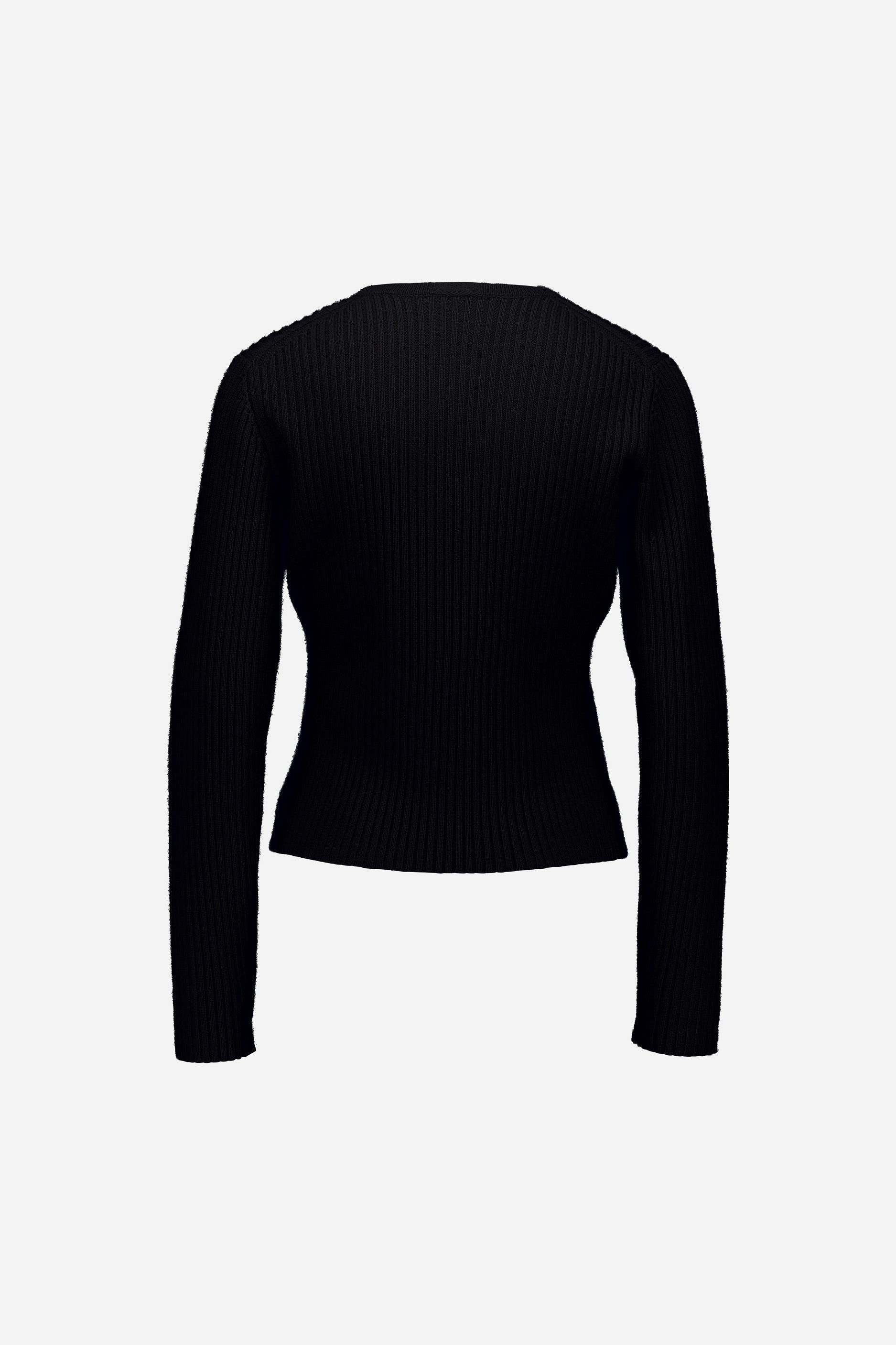 265-17080-90-2 - Allude - 30% Cashmere 70% Wolle Active Damen Fall/Winter 2026/2027 Langarm NEW Rundhals SAPG::265-17080 Schwarz Strickjacke Wolle