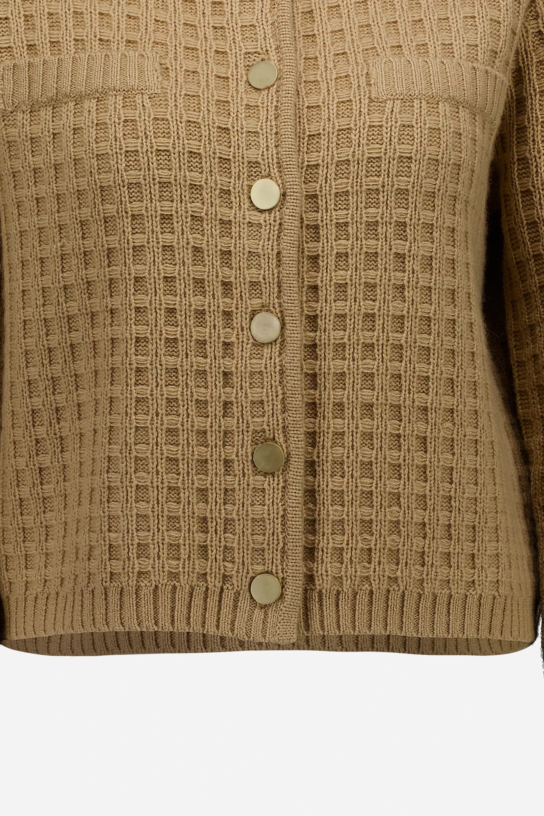 265-17113-45-S_4 - Allude - 30% Cashmere 70% Wolle Active Beige Damen Fall/Winter 2026/2027 Langarm NEW Rundhals SAPG::265-17113 Strickjacke Wolle
