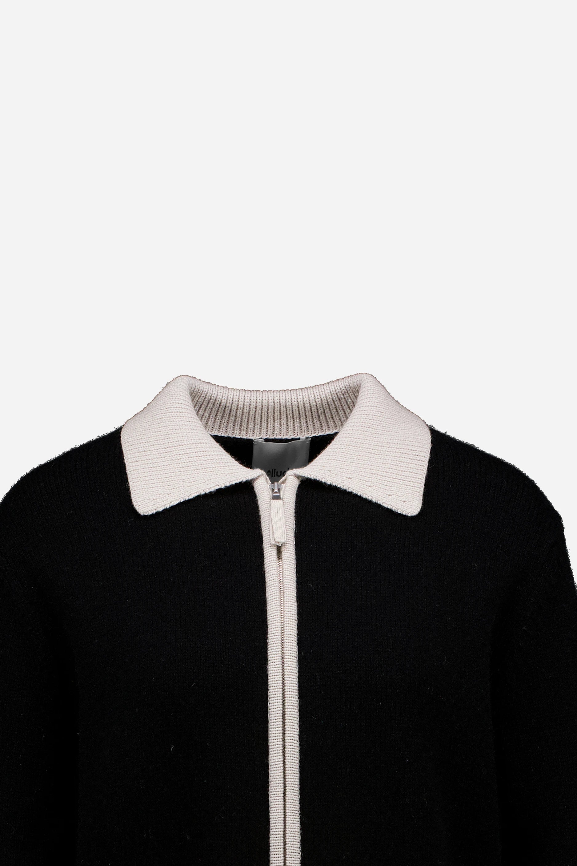 265-17670-9043-S_3 - Allude - 30% Cashmere 70% Wolle Active Damen Fall/Winter 2026/2027 Langarm NEW SAPG::265-17670 Schwarz Strickjacke Wolle