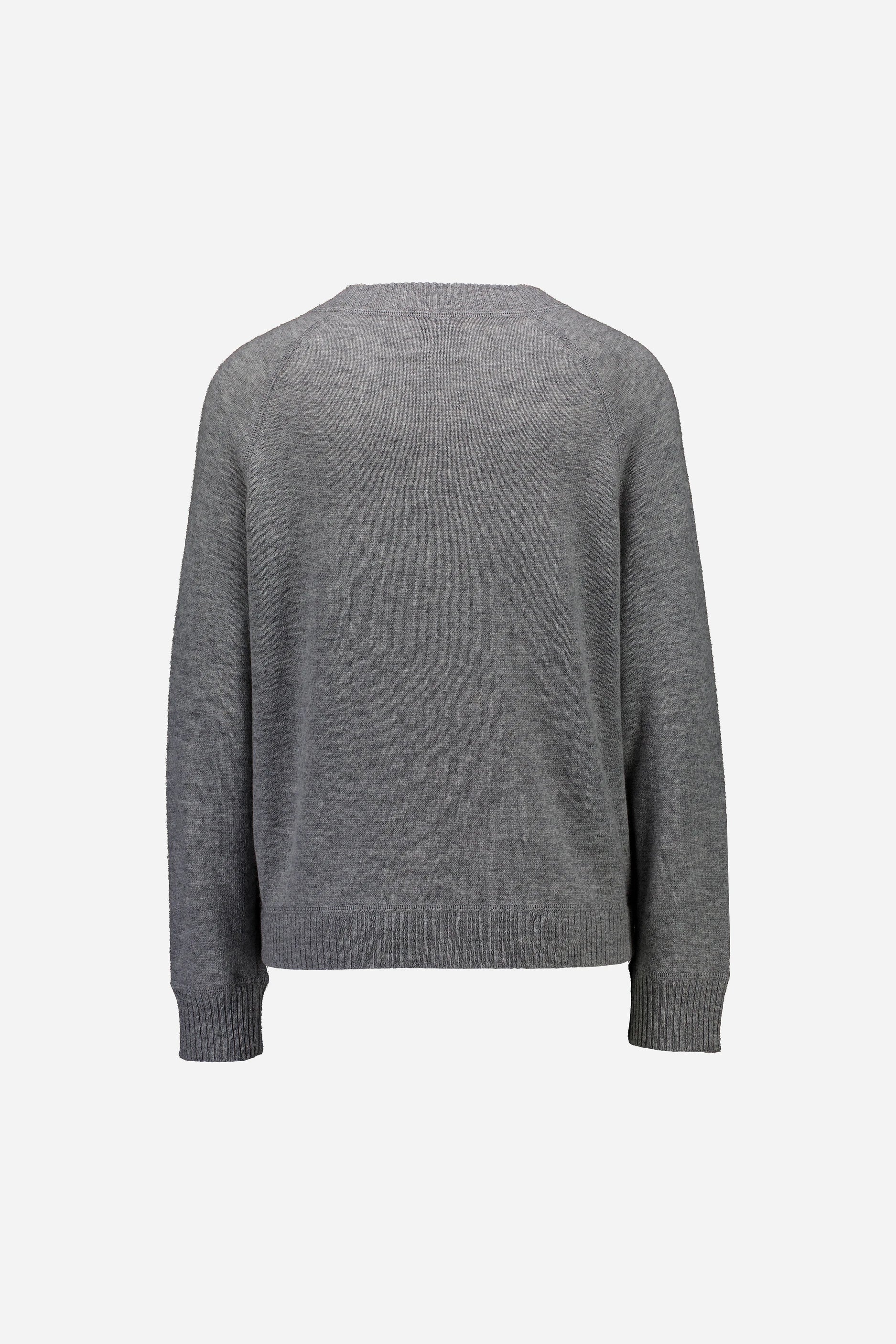 265-17672-8343-S_2 - Allude - 30% Cashmere 70% Wolle Active Damen Fall/Winter 2026/2027 Grau Langarm NEW Pullover Rundhals SAPG::265-17672 Wolle