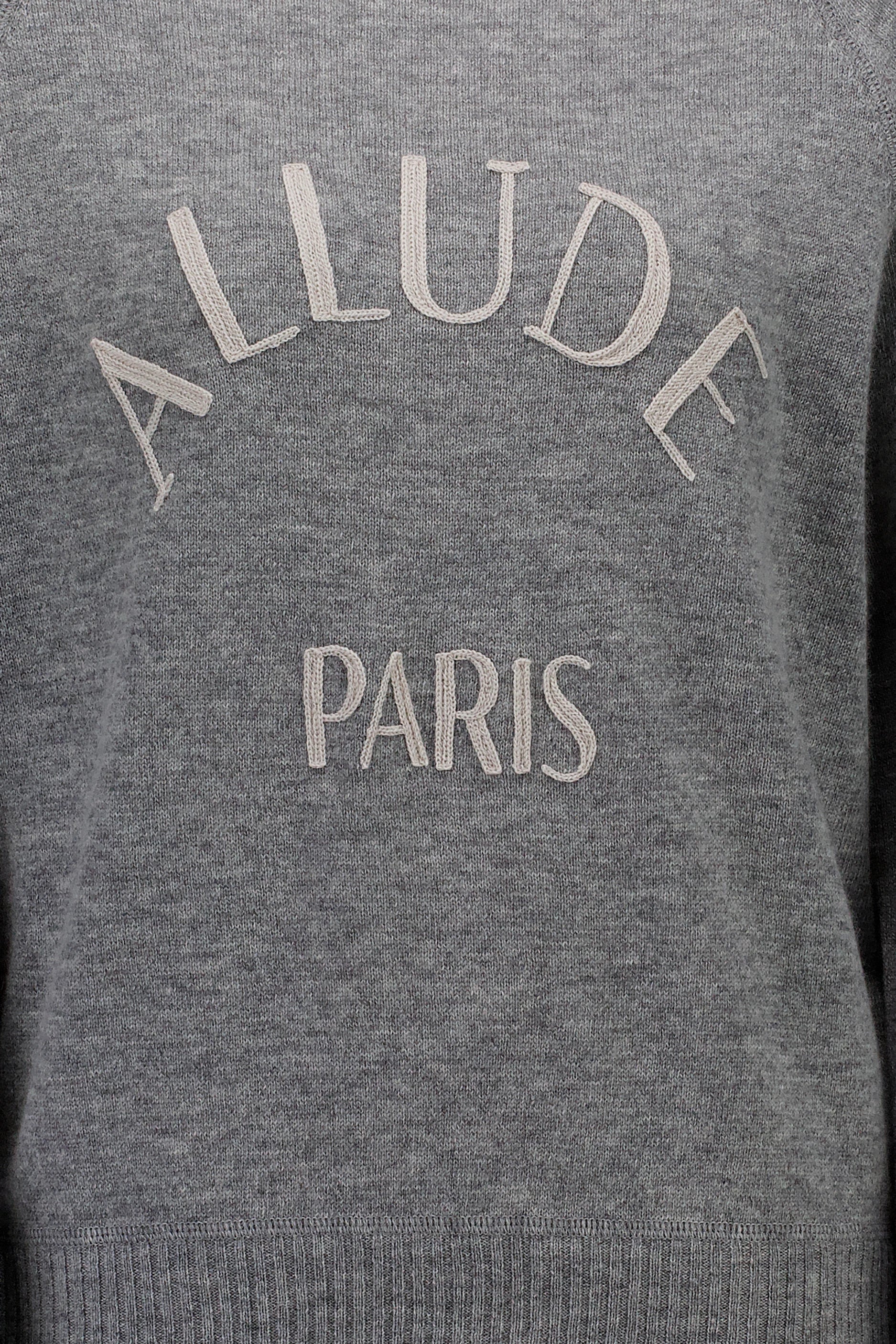 265-17672-8343-S_4 - Allude - 30% Cashmere 70% Wolle Active Damen Fall/Winter 2026/2027 Grau Langarm NEW Pullover Rundhals SAPG::265-17672 Wolle