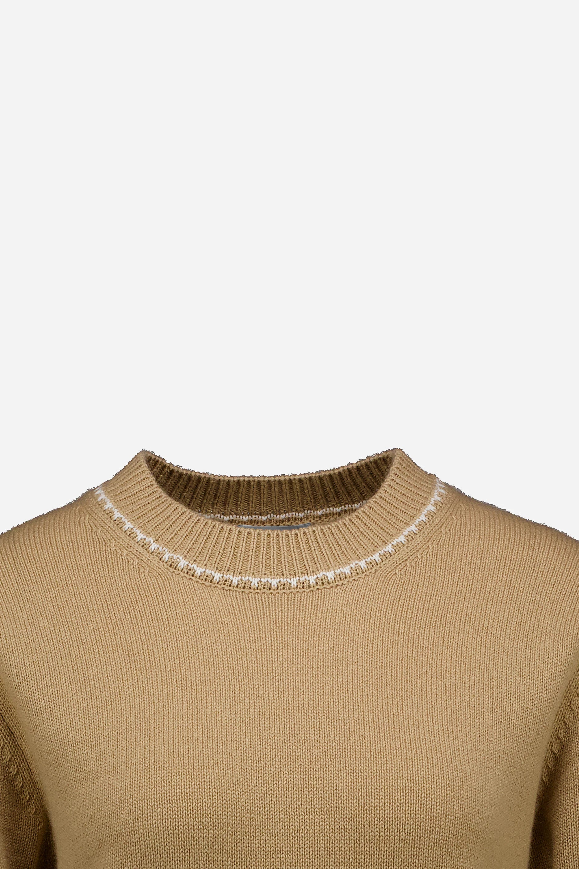 265-17712-4540-S_3 - Allude - 30% Cashmere 70% Wolle Active Beige Damen Fall/Winter 2026/2027 Halbarm NEW Pullover Rundhals SAPG::265-17712 Wolle
