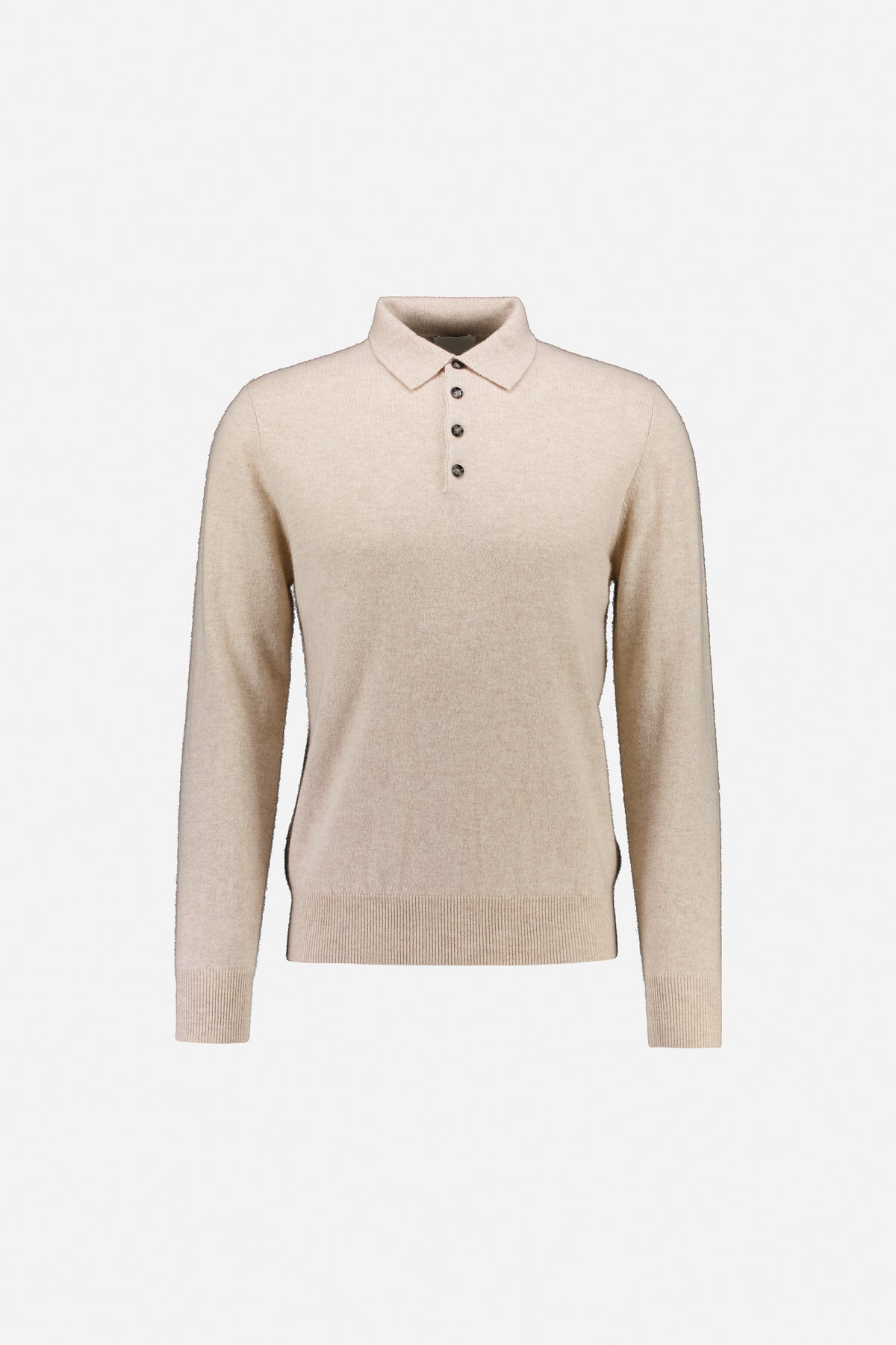 265-30023-48-1 - Allude - 100% Cashmere Active Beige Cashmere Fall/Winter 2026/2027 Herrne Langarm NEW Polo Pullover SAPG::265-30023