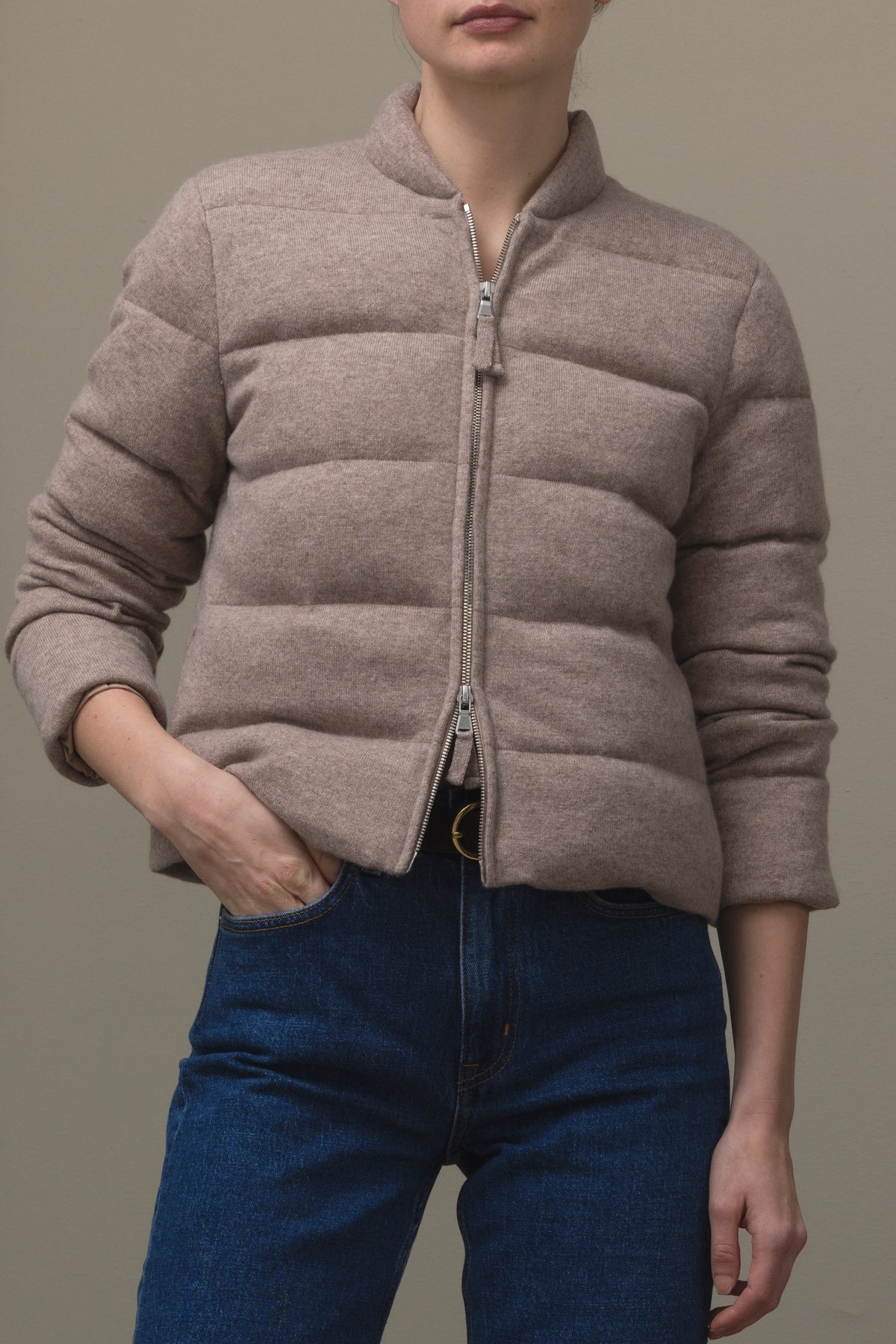 265-51010-46-S_2_d9bcb7de-2c29-4176-9c91-8d03fd0da53b - Allude - 100% Cashmere Active Beige Cashmere Damen Fall/Winter 2026/2027 Jacket Langarm NEW SAPG::265-51010