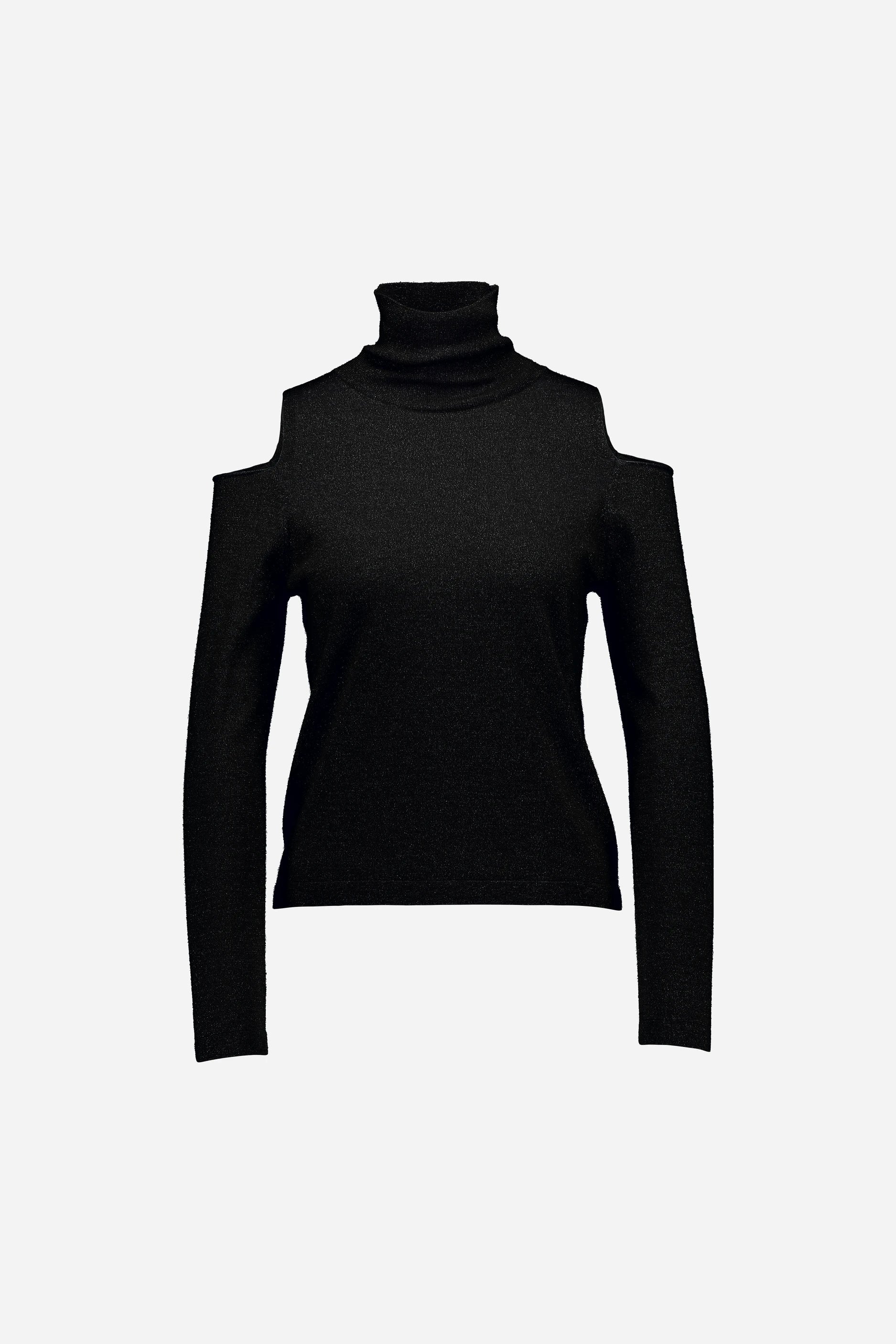 265-64103-490-S_1 - Allude - 11% Lame 89% Wolle Active Damen Fall/Winter 2026/2027 Halbarm NEW Pullover SAPG::265-64103 Schwarz Stehkragen Wolle