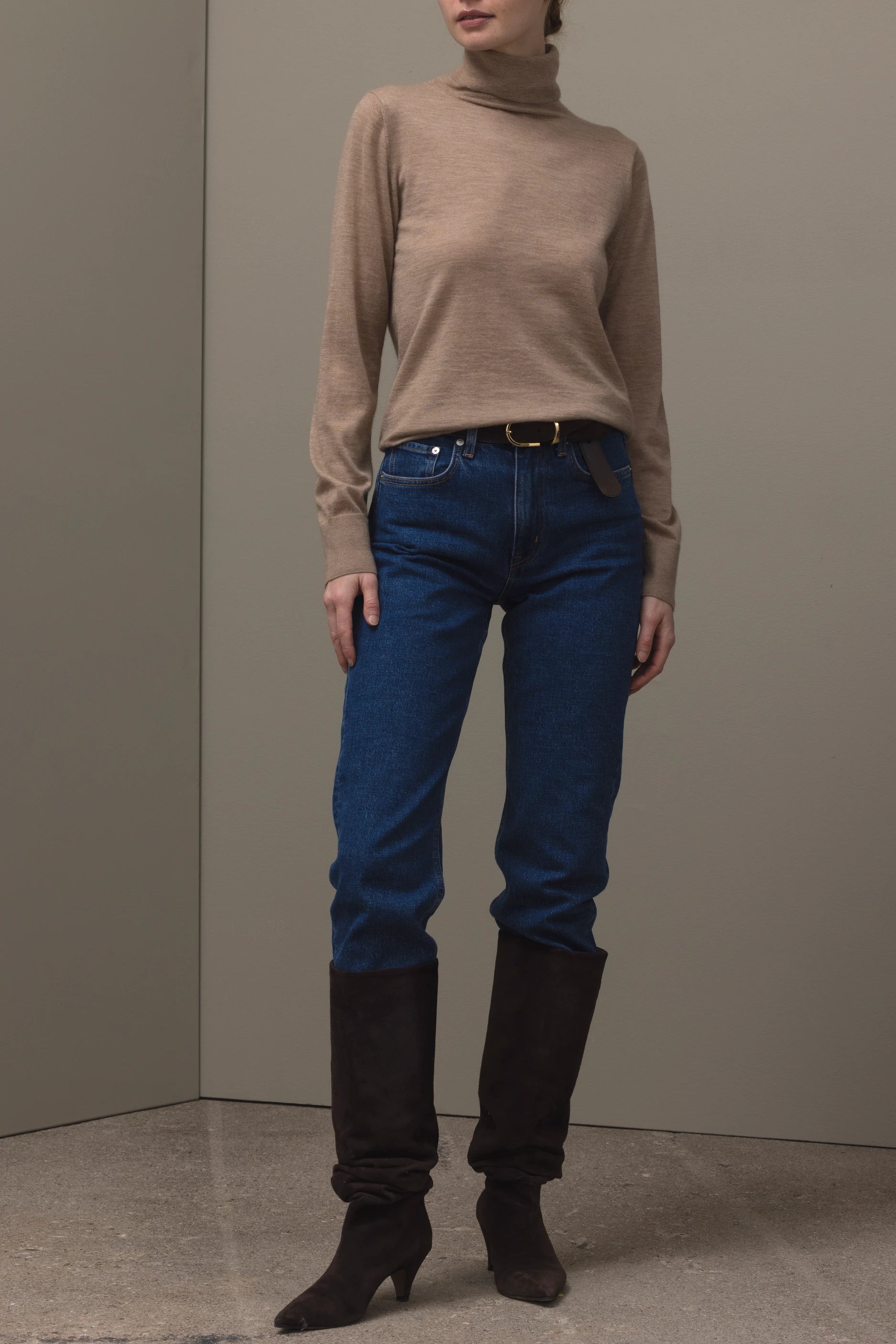 265-70004-46-S_1_7322fa9b-2616-4939-b05c-4c305a710118 - Allude - 100% Cashmere Active Beige Cashmere Damen Fall/Winter 2026/2027 Halbarm NEW Pullover Rollkragen SAPG::265-70004