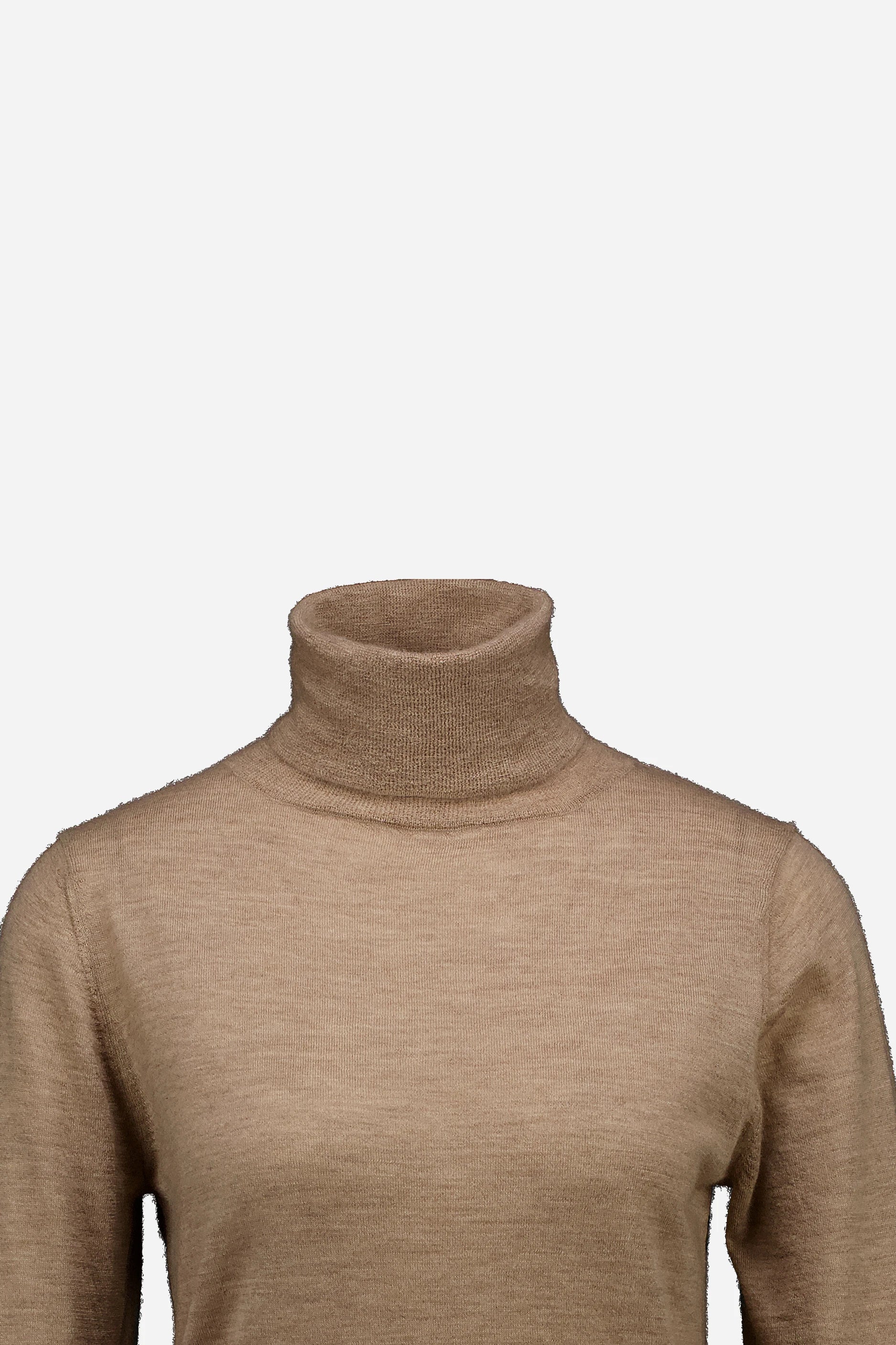 265-70004-46-S_3 - Allude - 100% Cashmere Active Beige Cashmere Damen Fall/Winter 2026/2027 Halbarm NEW Pullover Rollkragen SAPG::265-70004