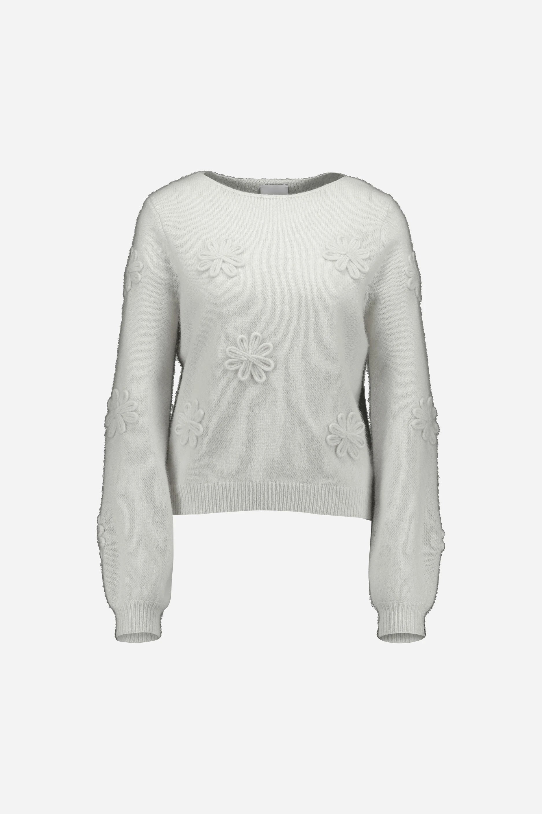 265-77070-40-S_1 - Allude - 25% Seide 75% Cashmere Active Cashmere Damen Fall/Winter 2026/2027 Langarm NEW Pullover Rundhals SAPG::265-77070 Weiß