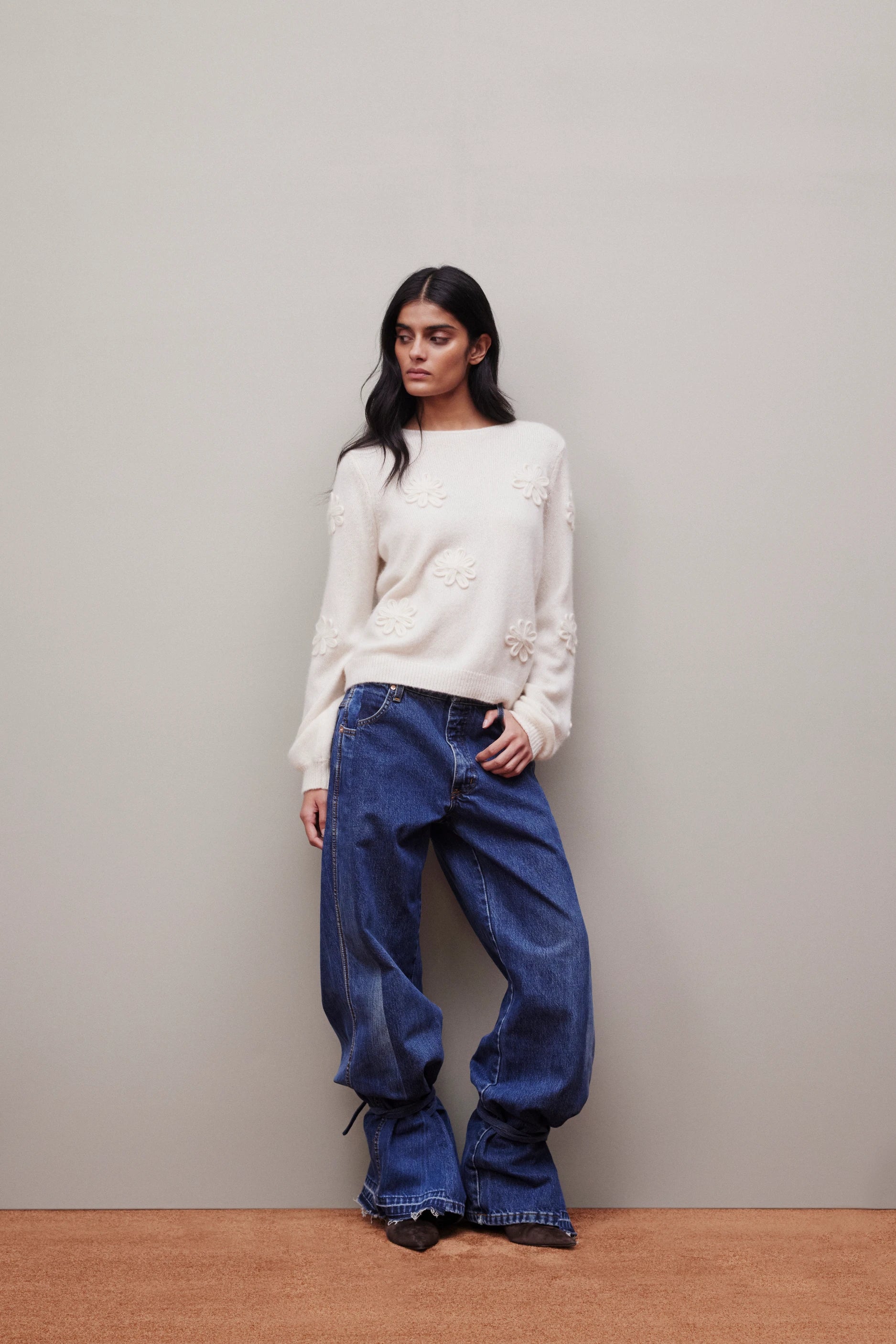 265-77070-40-S_1_dede12c6-ce98-4d76-b5f7-7988992633b3 - Allude - 25% Seide 75% Cashmere Active Cashmere Damen Fall/Winter 2026/2027 Langarm NEW Pullover Rundhals SAPG::265-77070 Weiß