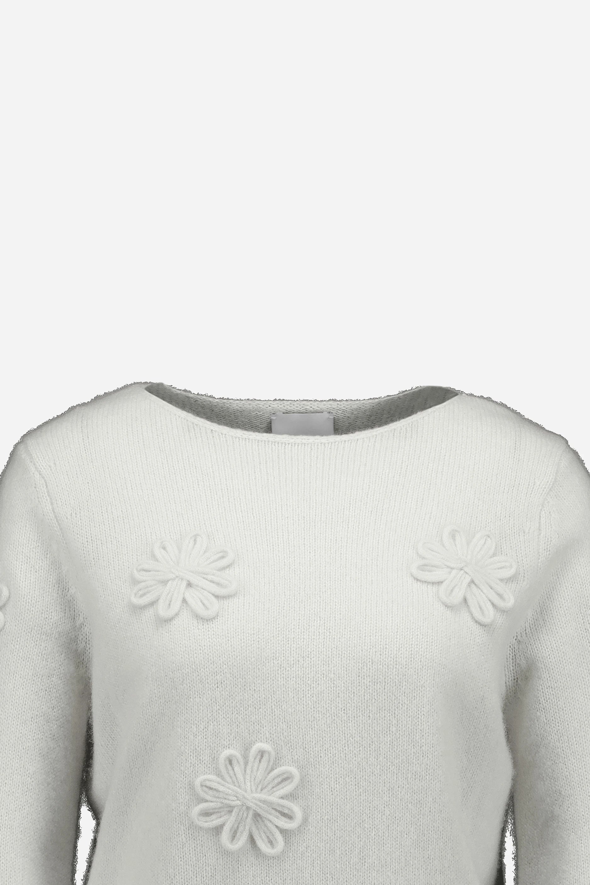 265-77070-40-S_3 - Allude - 25% Seide 75% Cashmere Active Cashmere Damen Fall/Winter 2026/2027 Langarm NEW Pullover Rundhals SAPG::265-77070 Weiß