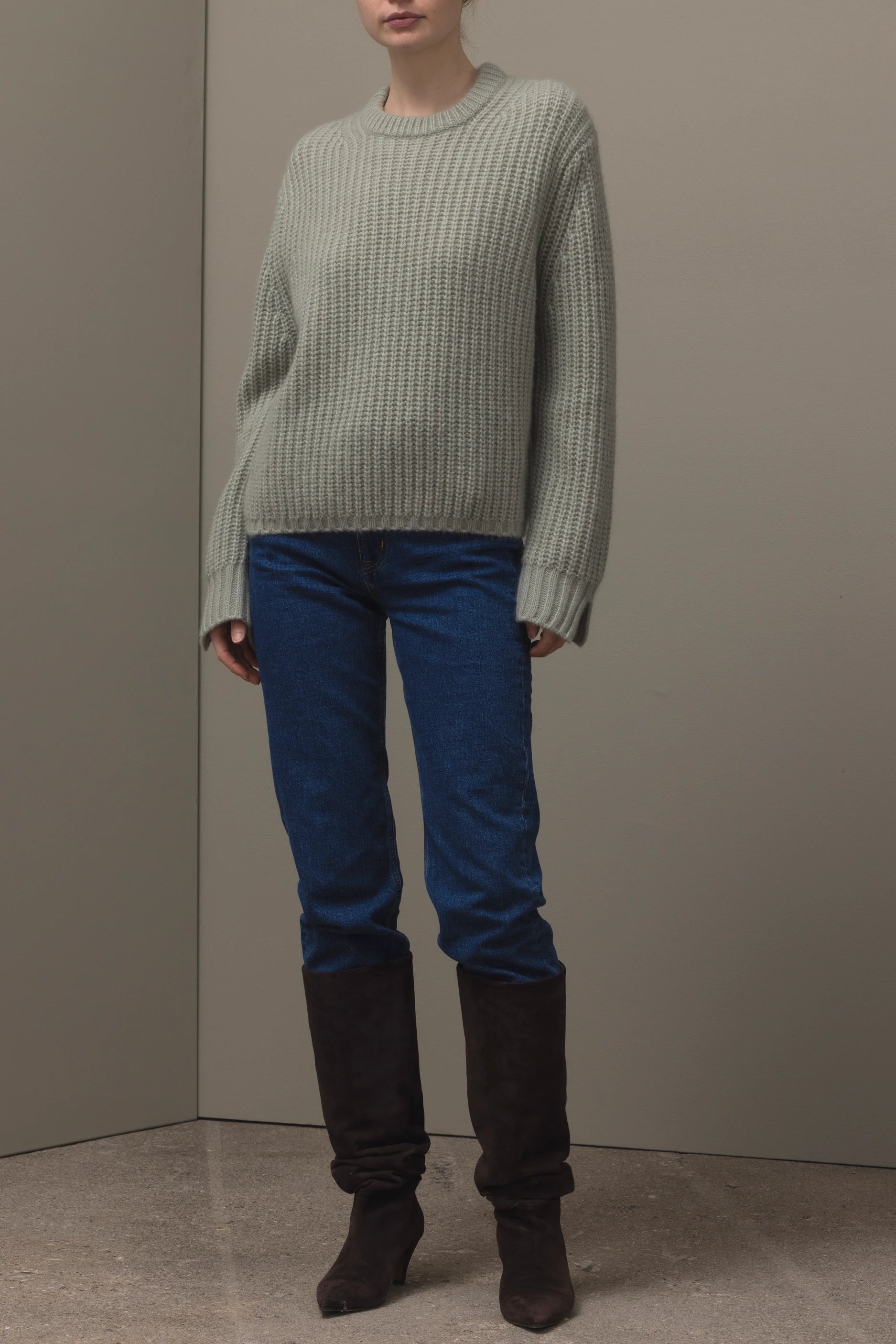 265-77091-30-S_1_fc3e96d4-c3e8-4206-b017-947431fe600f - Allude - 25% Seide 75% Cashmere Active Cashmere Damen Fall/Winter 2026/2027 Grün Langarm NEW Pullover Rundhals SAPG::265-77091