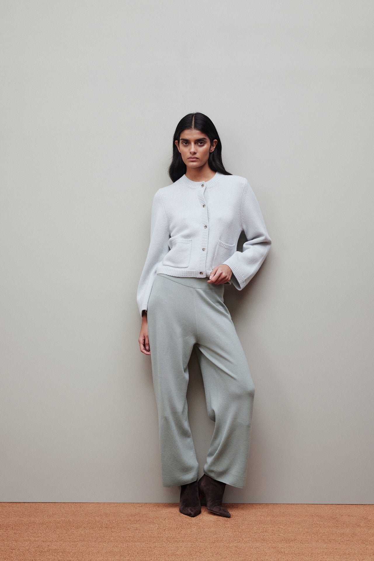265_17071_30_265_64044_430_8 - Allude - 30% Cashmere 70% Wolle Active Blau Damen Fall/Winter 2026/2027 Langarm NEW Rundhals SAPG::265-17071 Strickjacke Wolle