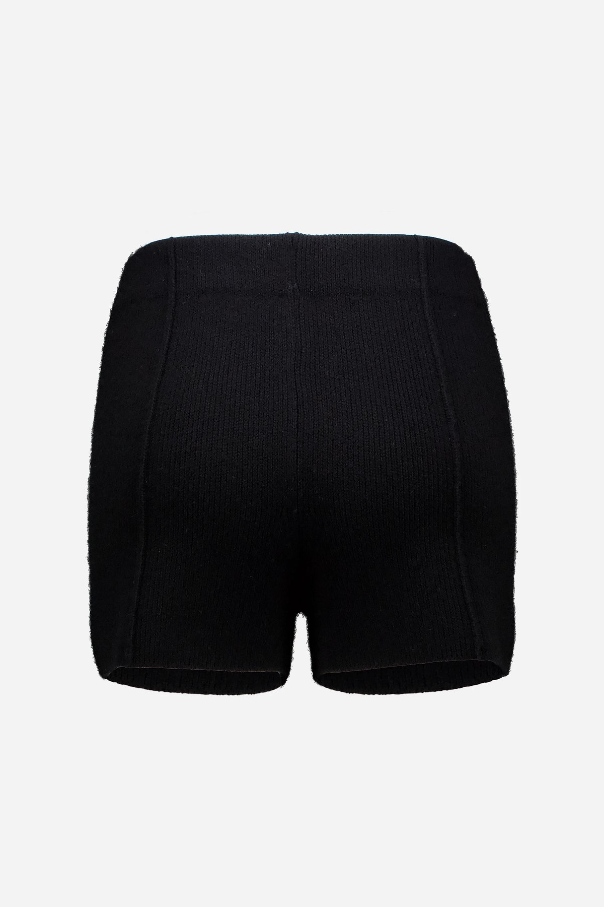 Woll-Mischung kurze Hose in Schwarz