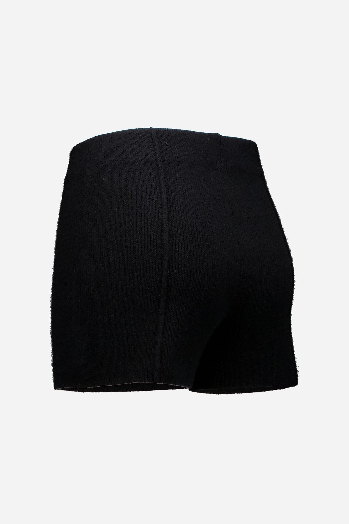 Woll-Mischung kurze Hose in Schwarz