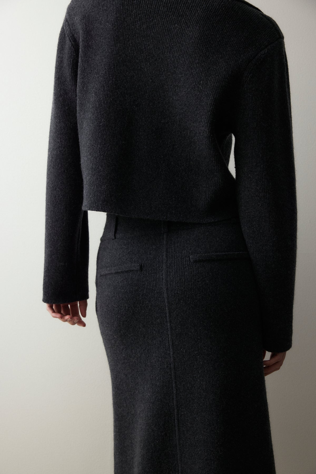 Woll-Mischung Blazer in Grau