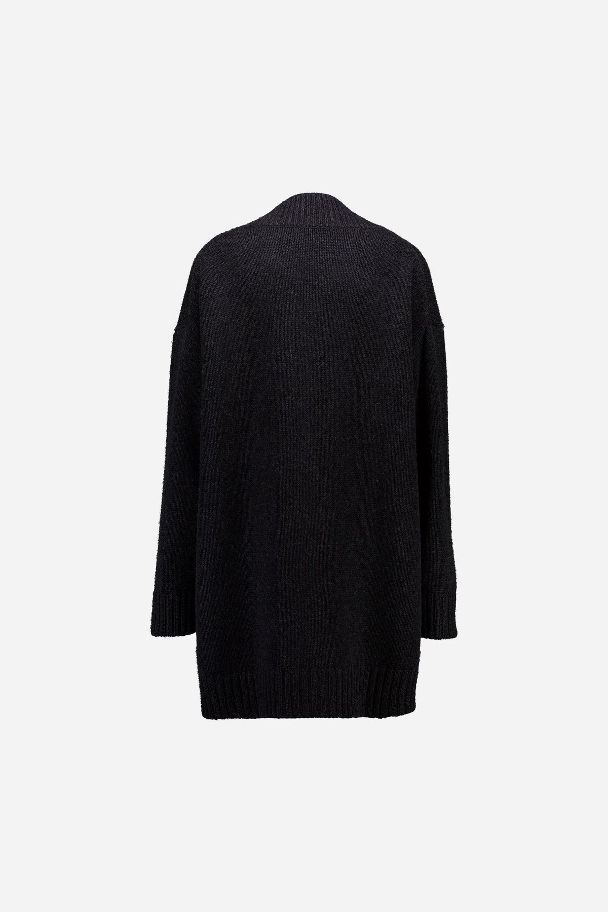 Woll-Mischung Strickjacke in Grau