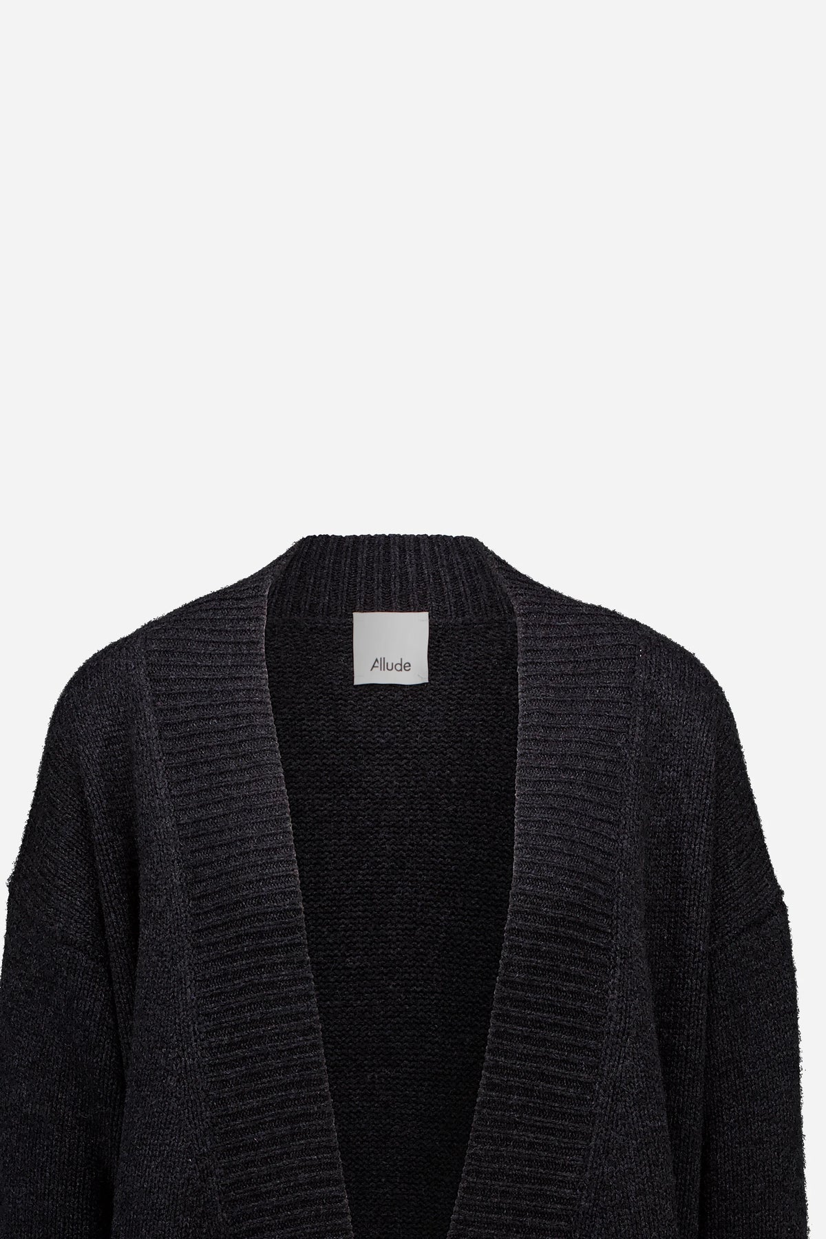 Woll-Mischung Strickjacke in Grau