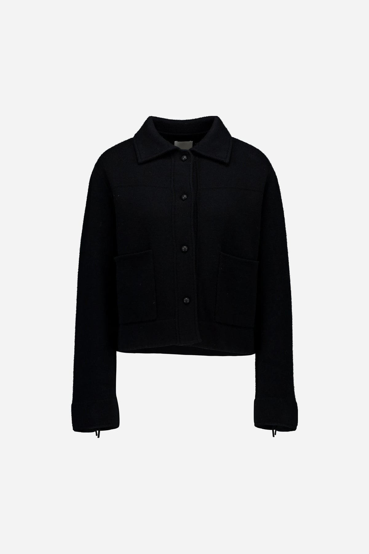 Woll-Mischung Jacket in Schwarz