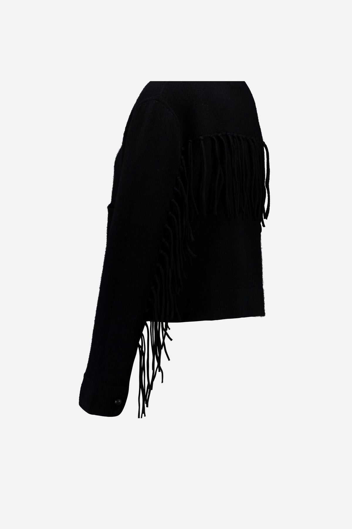 Woll-Mischung Jacket in Schwarz