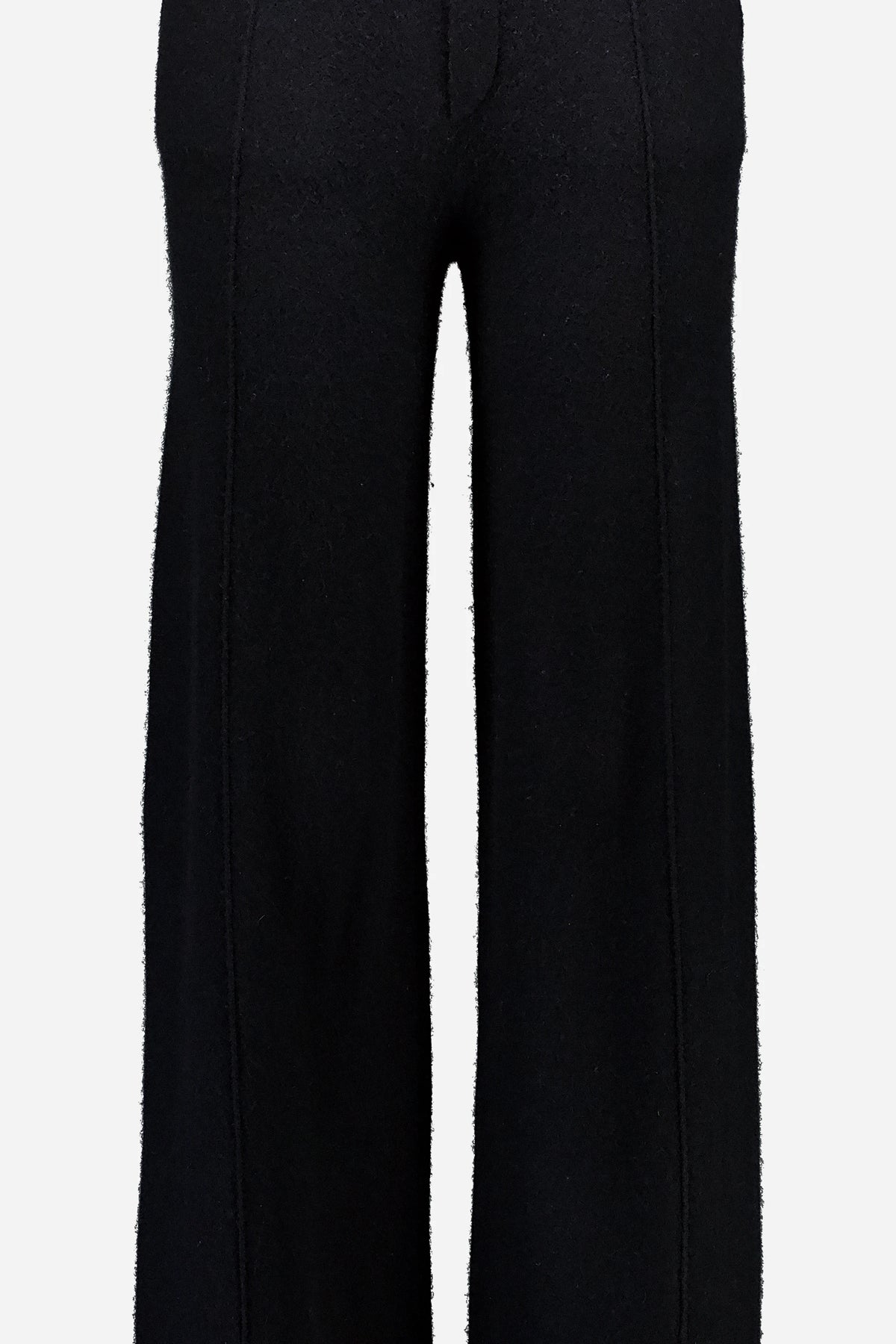 Woll-Mischung Hose in Schwarz