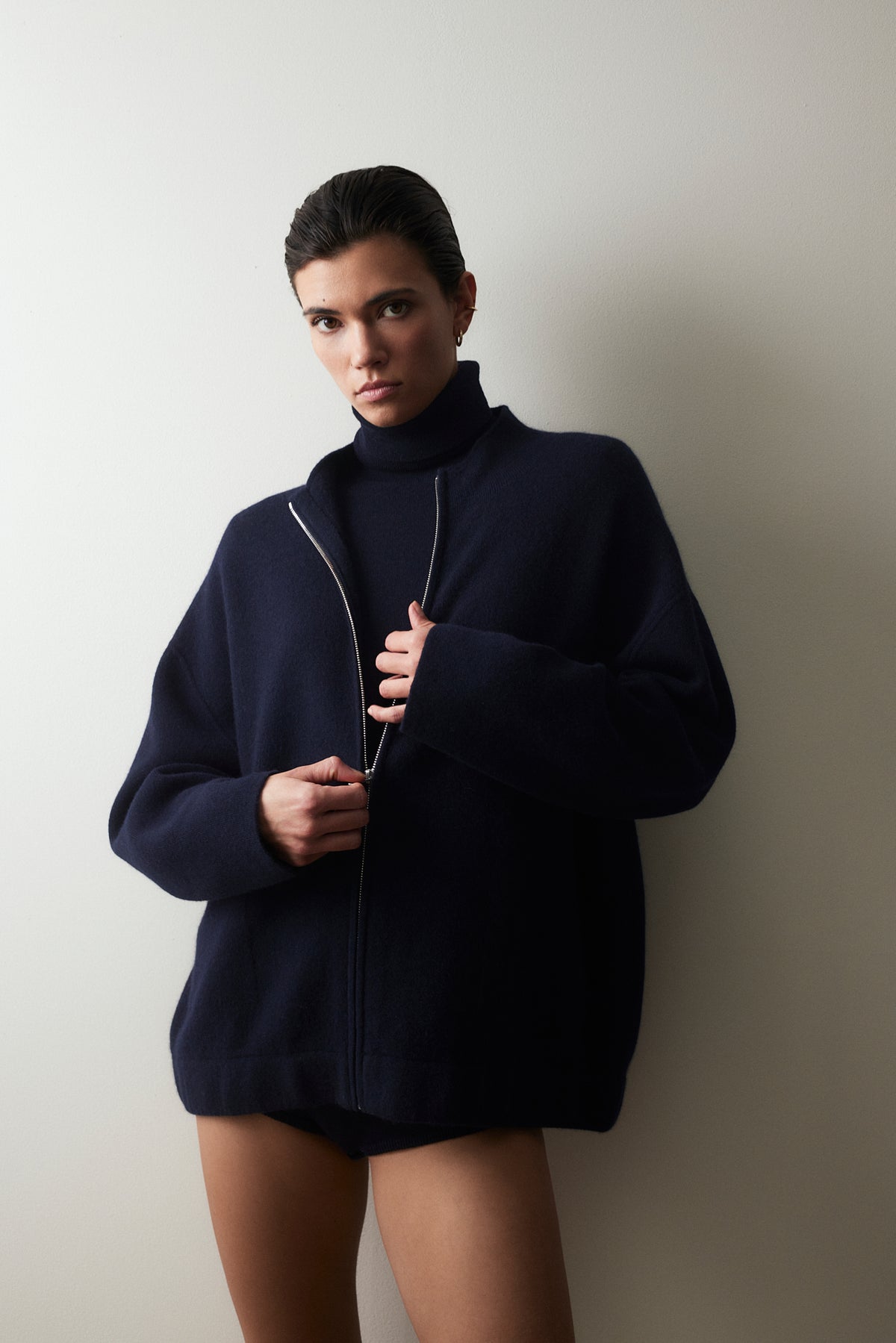 Woll-Mischung Jacket in Navy