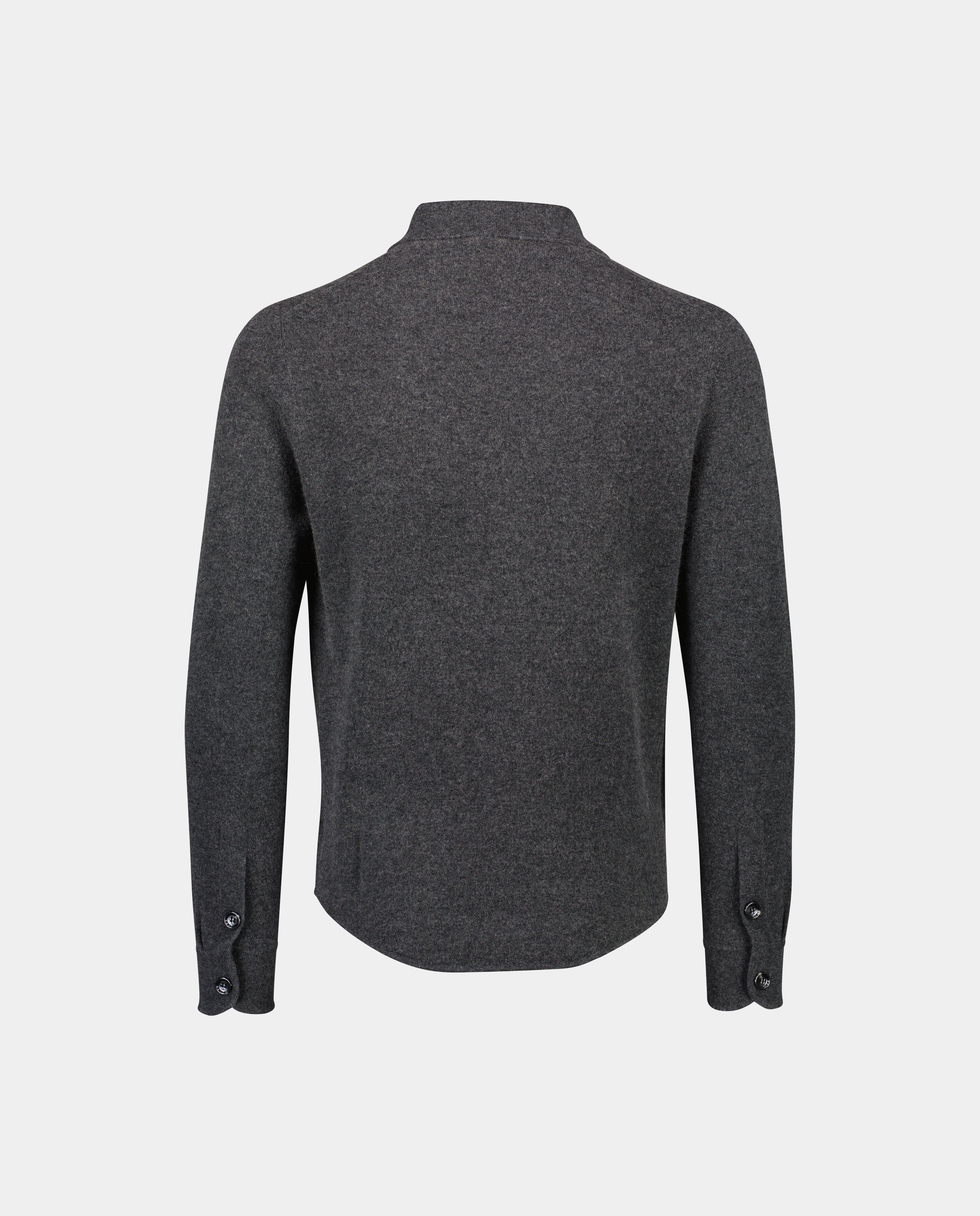 225-37012-84-2 - Allude - 30% Cashmere 70% Wolle 70% Wool 30% Cashmere Allude X Leo Mathilde Feinstrick Grau Herren Langarm Lockerer Schnitt Polo-Kragen SAPG::225-37012 Shirt Strickjacke Winter 2022/2023 Wolle