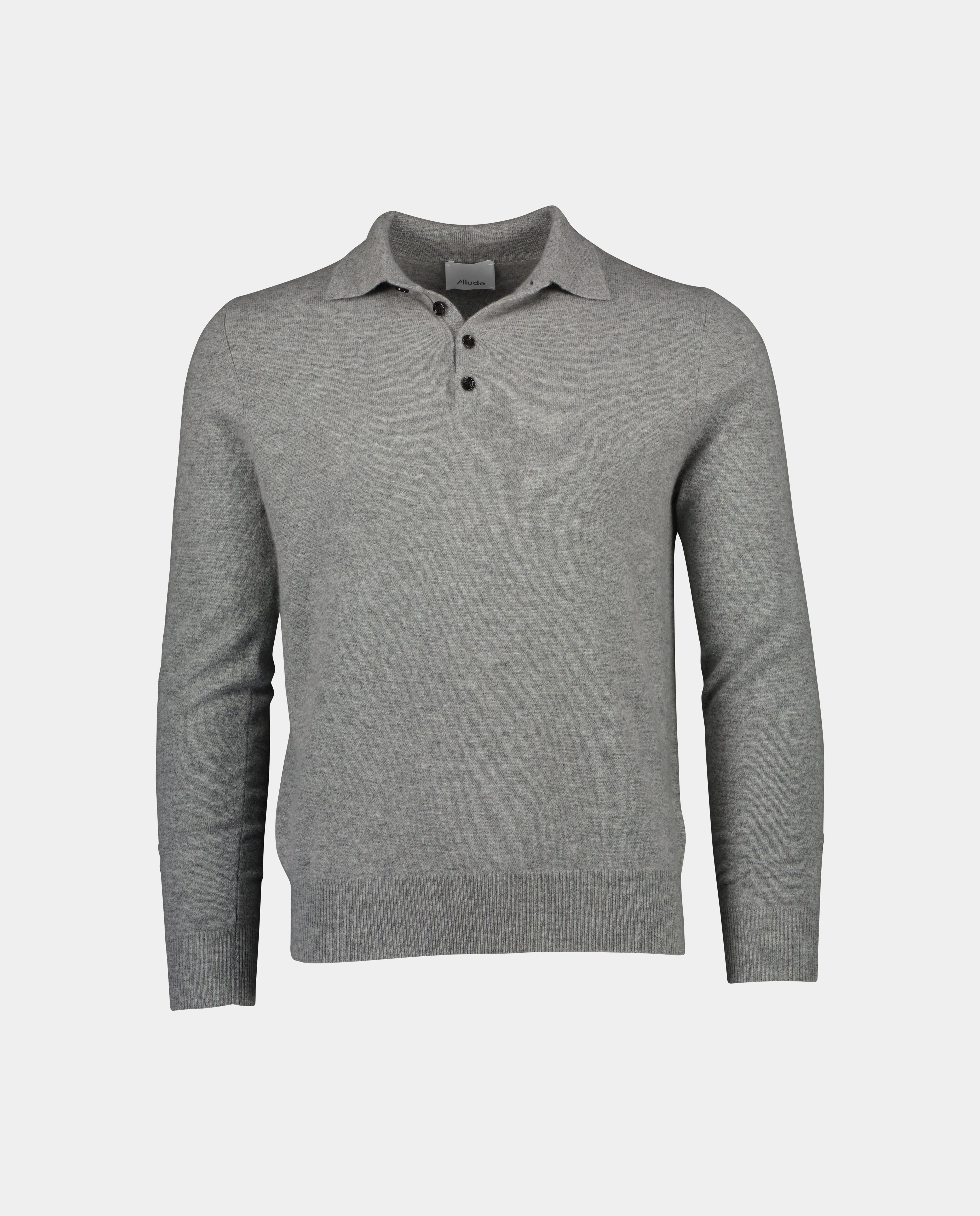 Pullover aus Cashmere in Grau Gerade Passform
