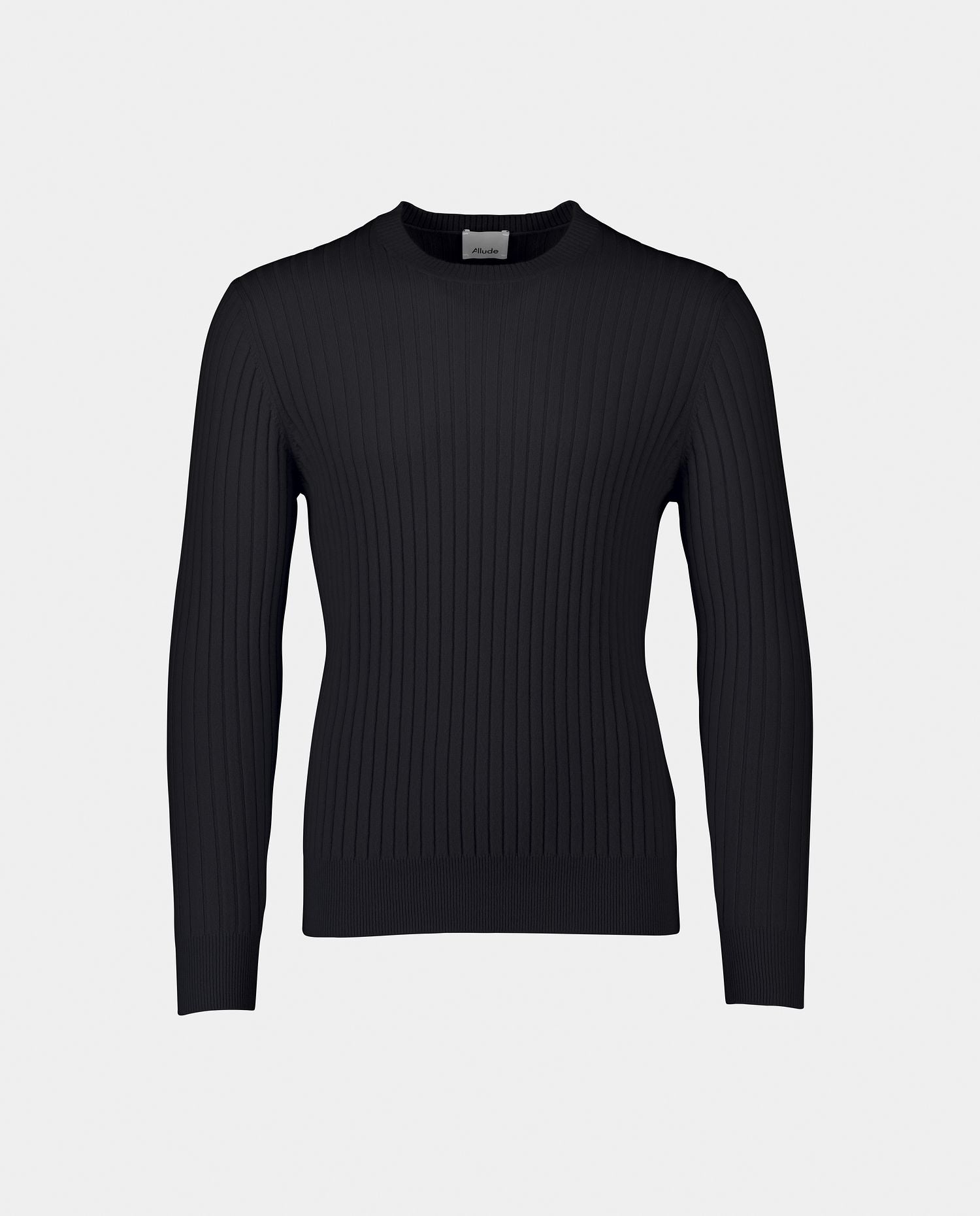 232-30081-14-1 - Allude - 100% Cashmere Blau Cashmere Gerade Passform Grobstrick Herren Langarm Pullover Rundhalsausschnitt SAPG::232-30081 Summer 2023